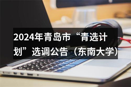 2024年青岛市“青选计划”选调公告（东南大学） 图片