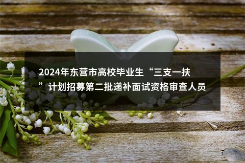 2024年东营市高校毕业生“三支一扶”计划招募第二批递补面试资格审查人员名单的通知 图片