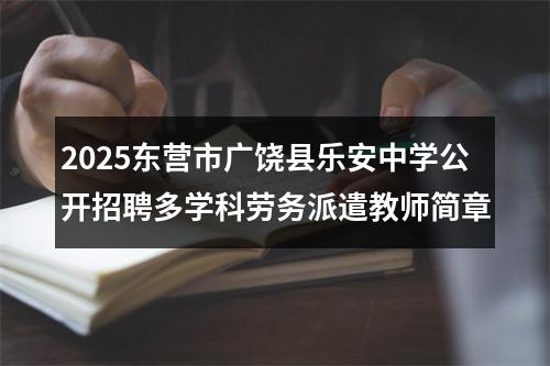 2025东营市广饶县乐安中学公开招聘多学科劳务派遣教师简章 图片