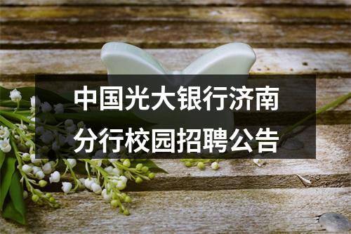 中国光大银行济南分行校园招聘公告 图片
