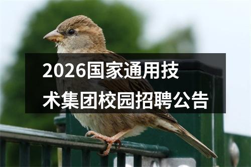2026国家通用技术集团校园招聘公告 图片