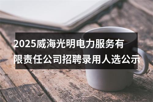 2025威海光明电力服务有限责任公司招聘录用人选公示 图片