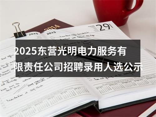 2025东营光明电力服务有限责任公司招聘录用人选公示 图片