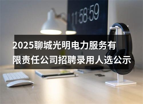 2025聊城光明电力服务有限责任公司招聘录用人选公示 图片