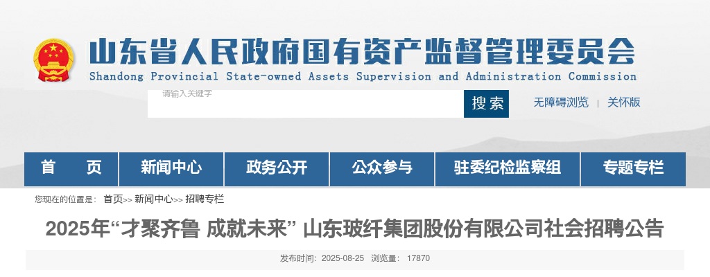 2025年山东玻纤集团股份有限公司社会招聘公告（2人） 图片