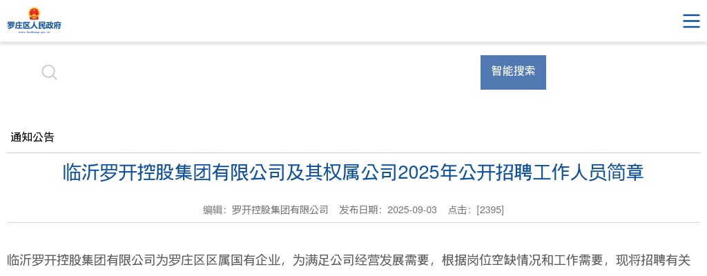 2025年临沂罗开控股集团有限公司及其权属公司公开招聘工作人员简章（6人） 图片