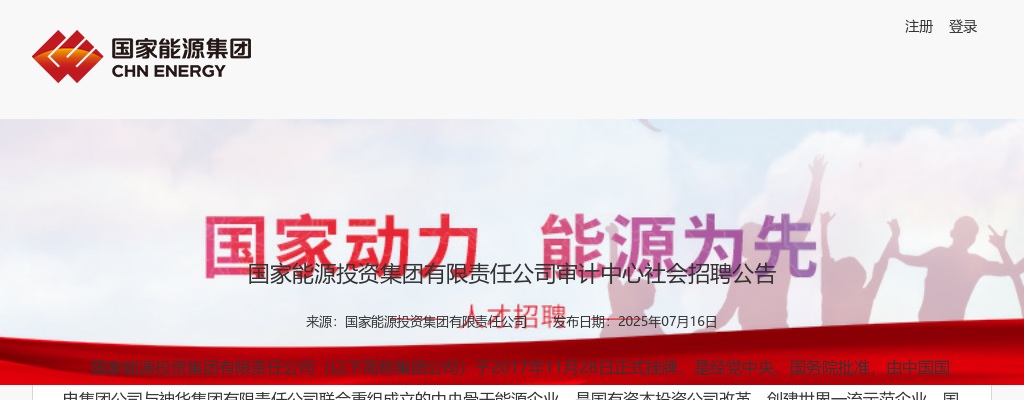 2025国家能源投资集团有限责任公司审计中心社会招聘公告（12人） 图片